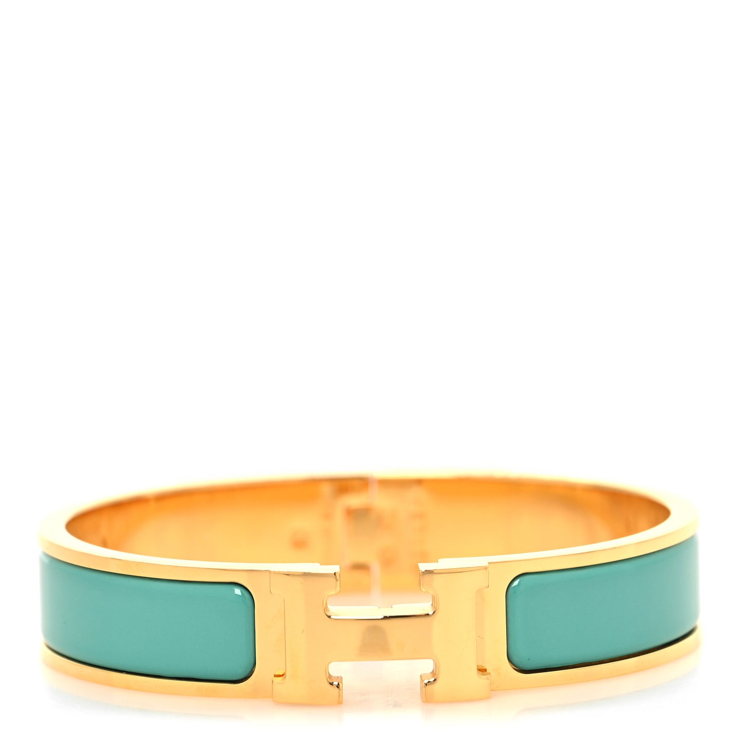 Enamel Narrow Clic Clac H Bracelet PM Emeraude
