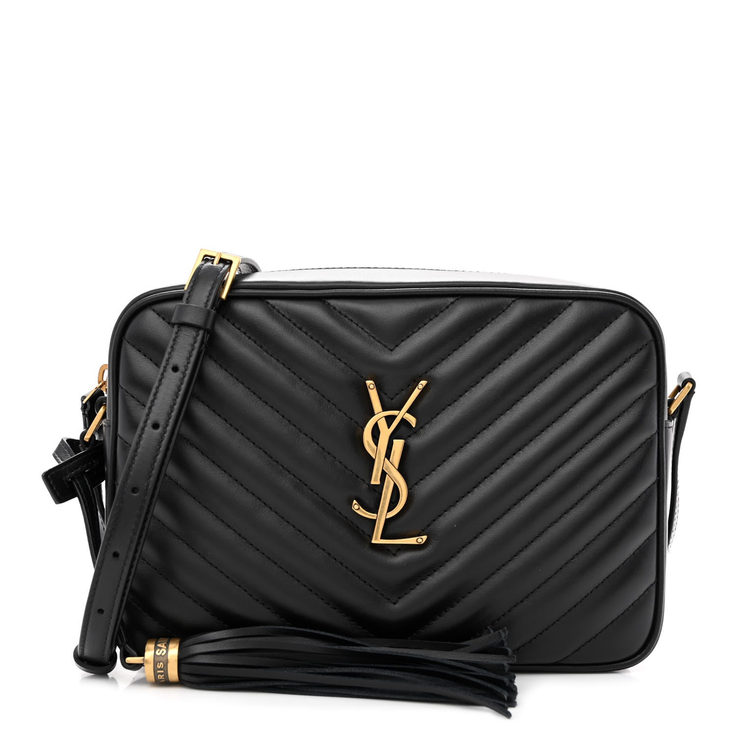 Saint Laurent Calfskin Matelasse Monogram Lou Camera Bag Black 1 of 10