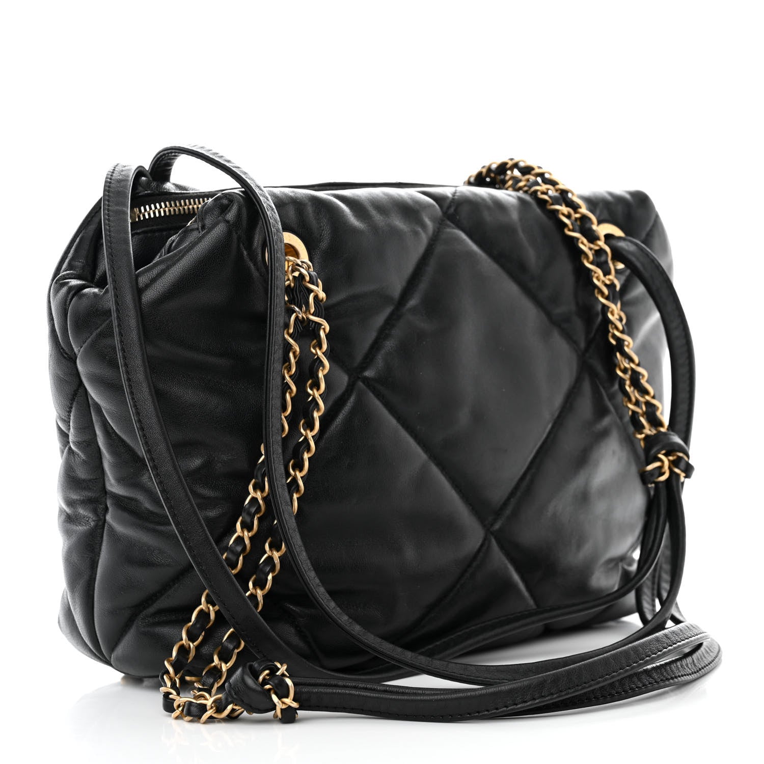 Chanel Lambskin Quilted Medium Bowling Bag Black 3 of 14