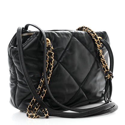 Chanel Lambskin Quilted Medium Bowling Bag Black 3 of 14