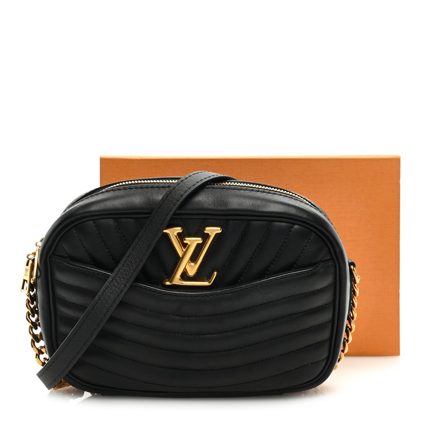 Calfskin New Wave Camera Bag NV Black