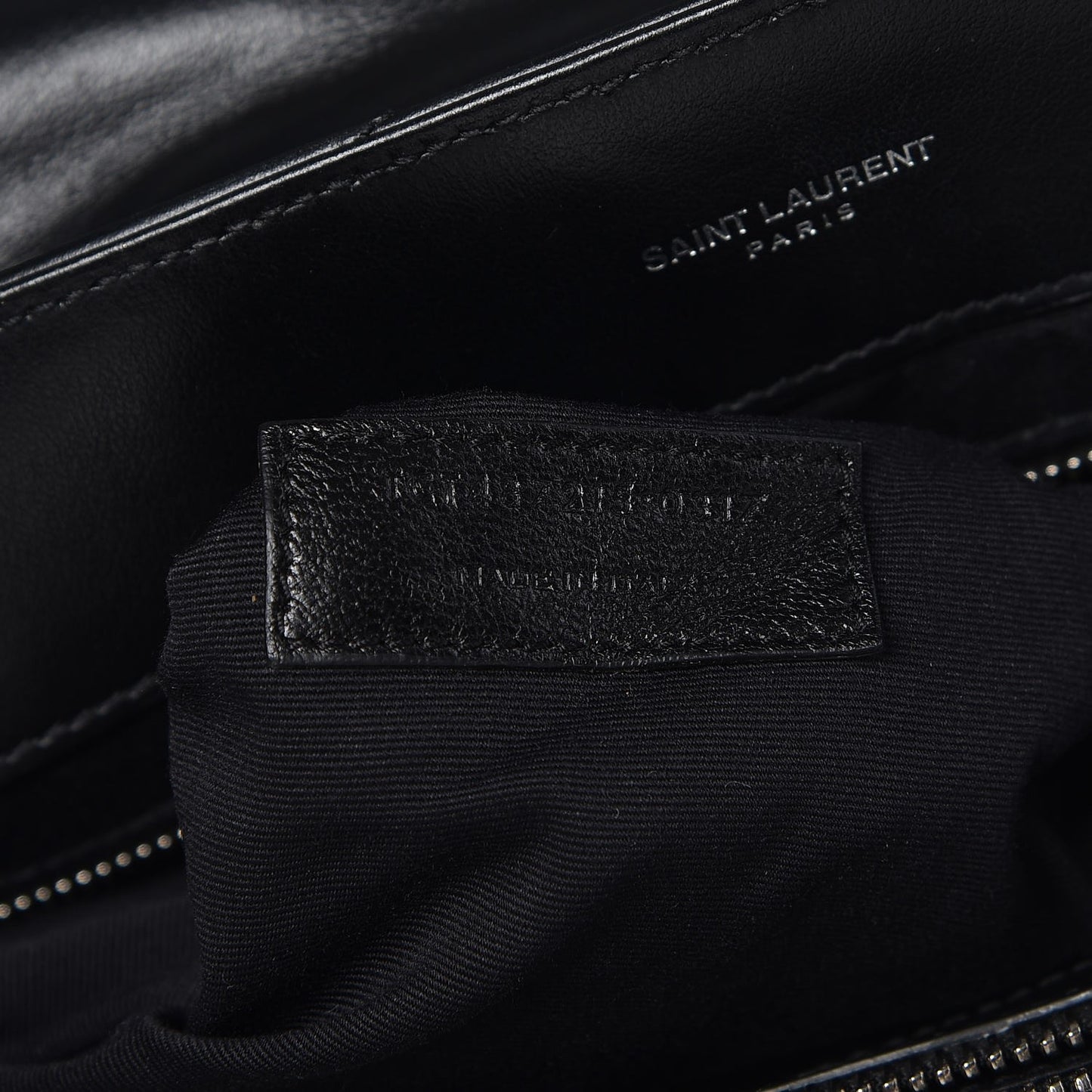 Calfskin Y Quilted Monogram Large Loulou Chain Satchel Black