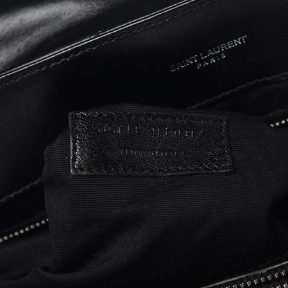 Saint Laurent Calfskin Y Quilted Monogram Large Loulou Chain Satchel Black 9 of 13