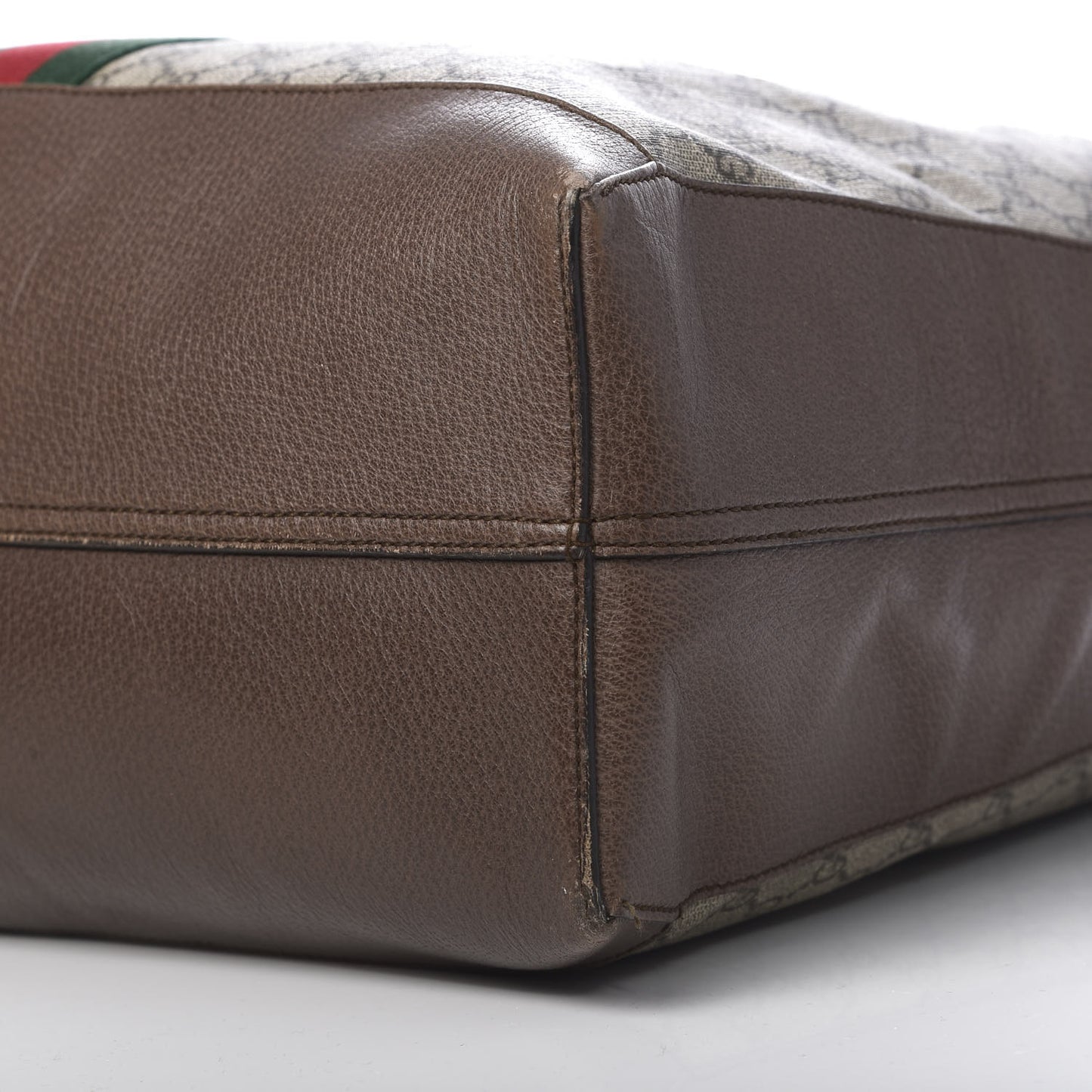 GG Supreme Monogram Web Large Ophidia Tote Brown