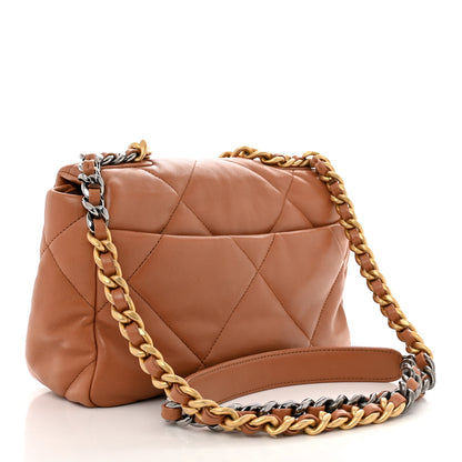 Chanel Lambskin Quilted Medium Chanel 19 Flap Brown 3 of 12