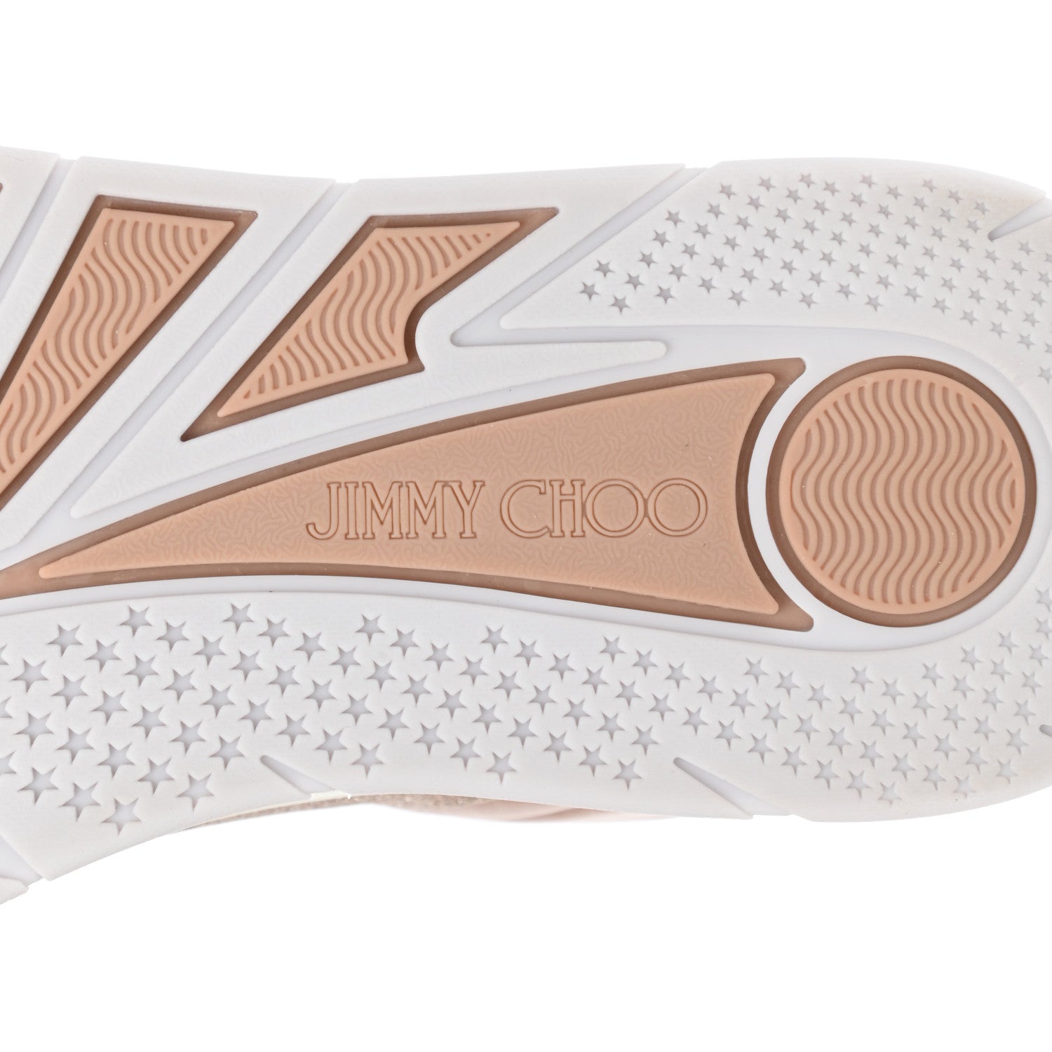 Jimmy Choo Calfskin Glitter Hawaii Sneakers 37 Ballet Pink 6 of 9