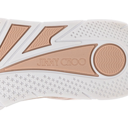 Jimmy Choo Calfskin Glitter Hawaii Sneakers 37 Ballet Pink 6 of 9