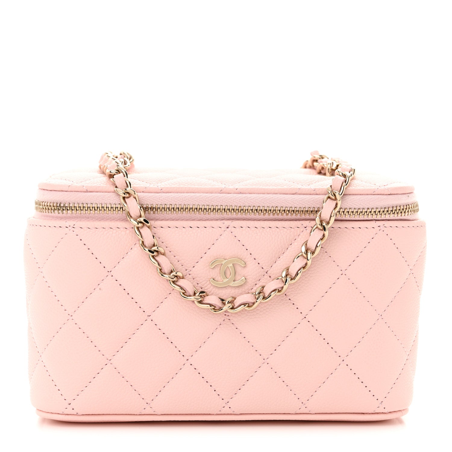 Chanel Caviar Quilted Small Vanity Case With Chain Light Pink 1 of 11