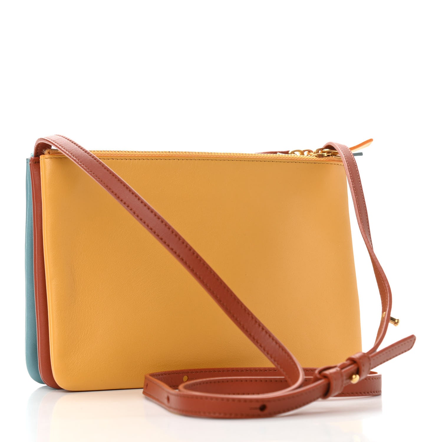 Celine Lambskin Small Multicolor Trio Crossbody Bag Antarctic 2 of 9
