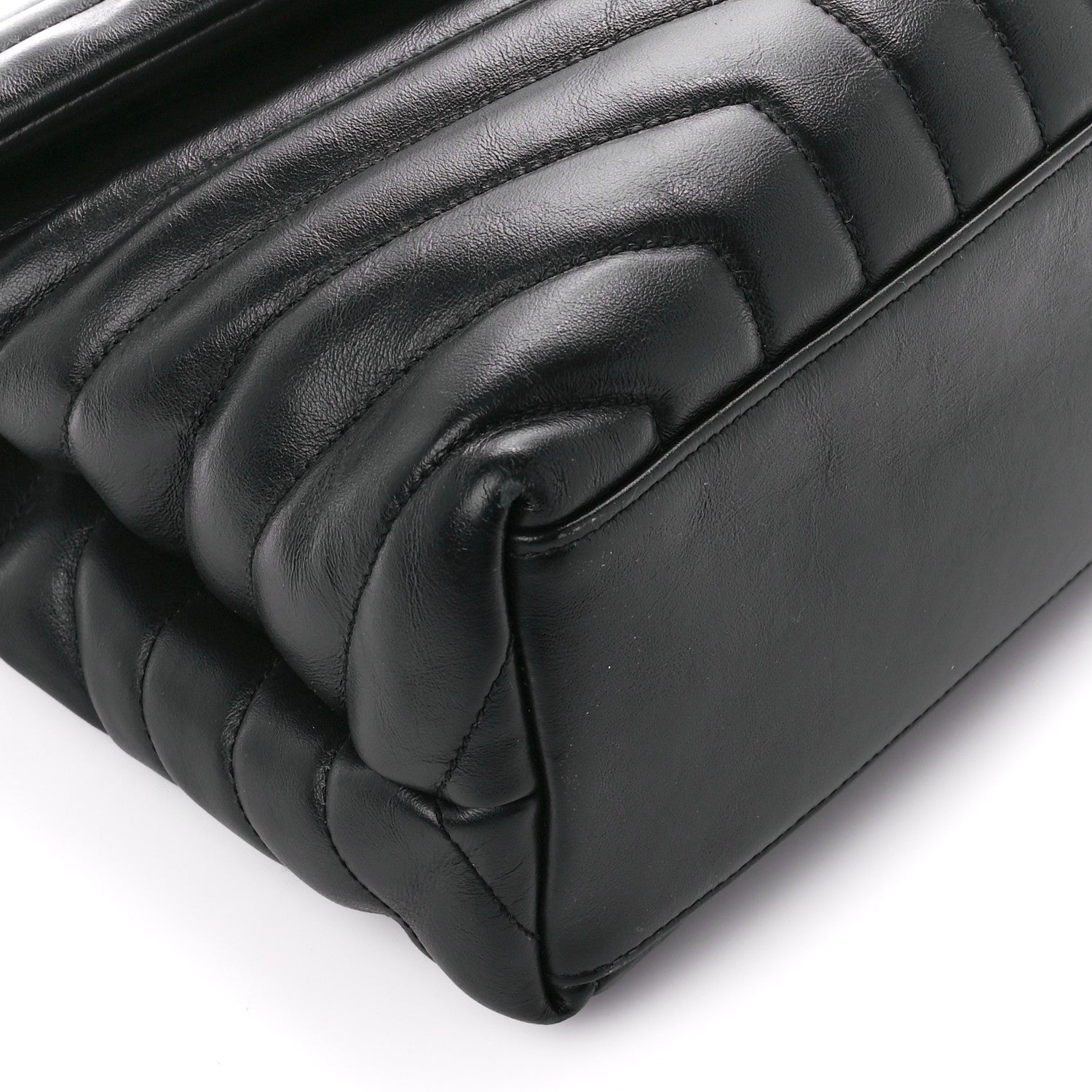 Saint Laurent Calfskin Y Quilted Monogram Medium Loulou Chain Satchel Black 10 of 12