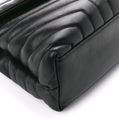 Saint Laurent Calfskin Y Quilted Monogram Medium Loulou Chain Satchel Black 10 of 12