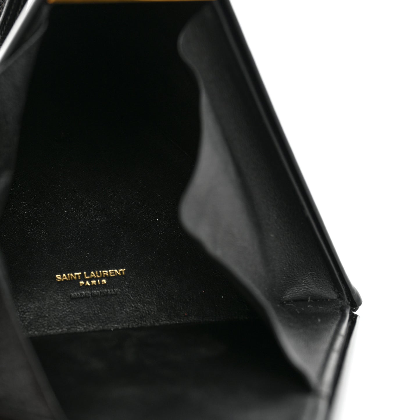 Patent Pyramid Clutch Black