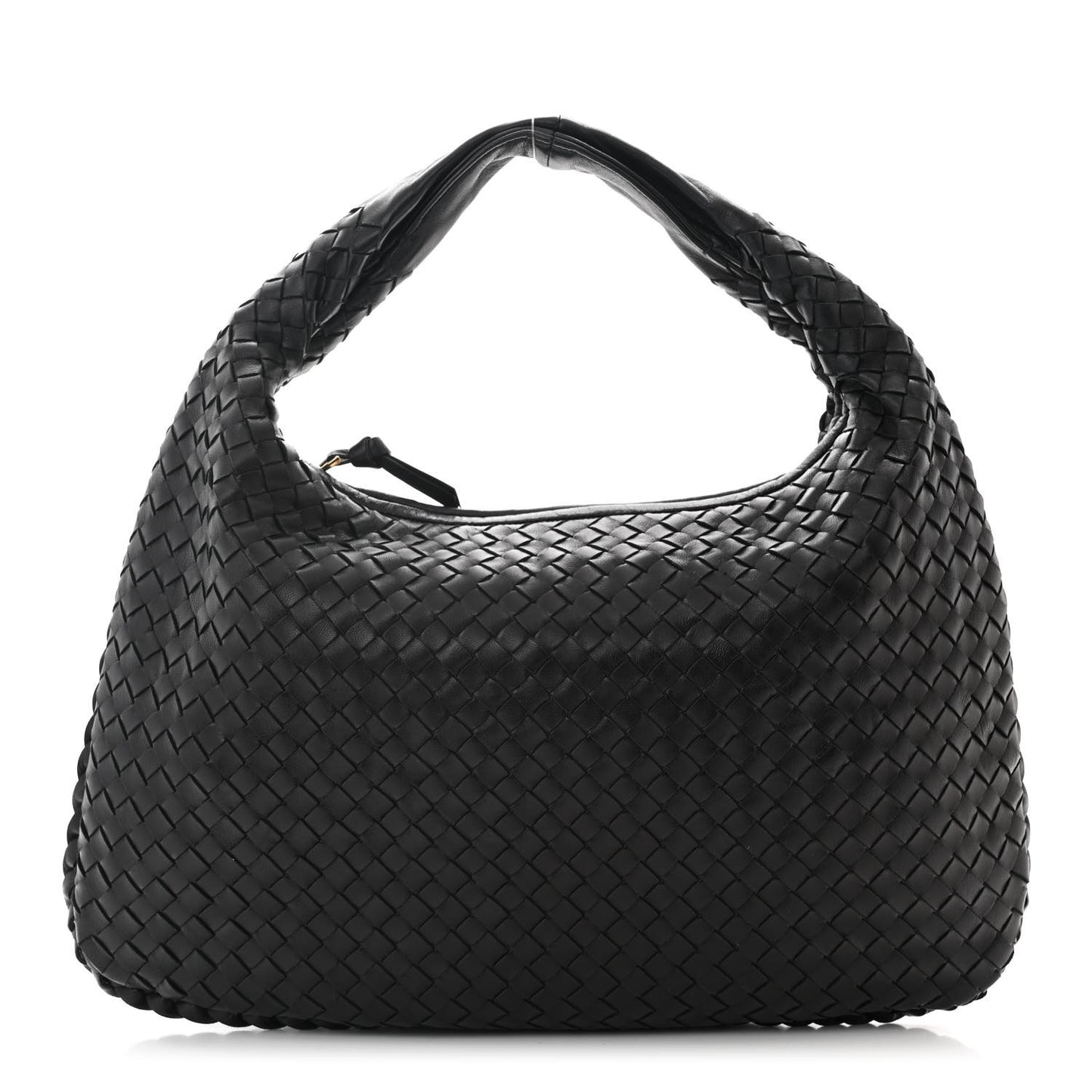 Nappa Intrecciato Medium Veneta Hobo Black
