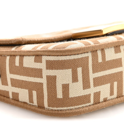 Fendi Fabric Jacquard FF 1974 Mini Baguette Beige Sand 9 of 11