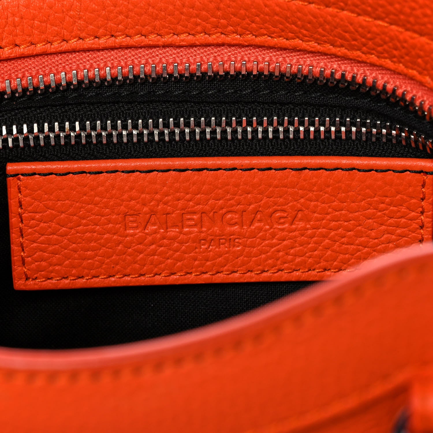Balenciaga Grained Calfskin Classic Silver Hardware Mini City Orange 5 of 10