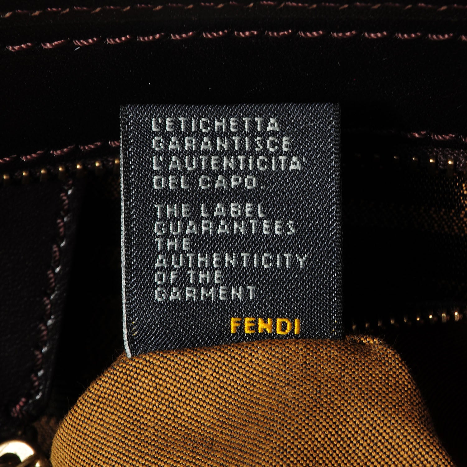 Fendi Zucca Large Chef Shopper Tote Tobacco 8 of 9