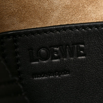 Loewe Smooth Calfski Large Woven Pebble Bucket Bag Black 6 of 10