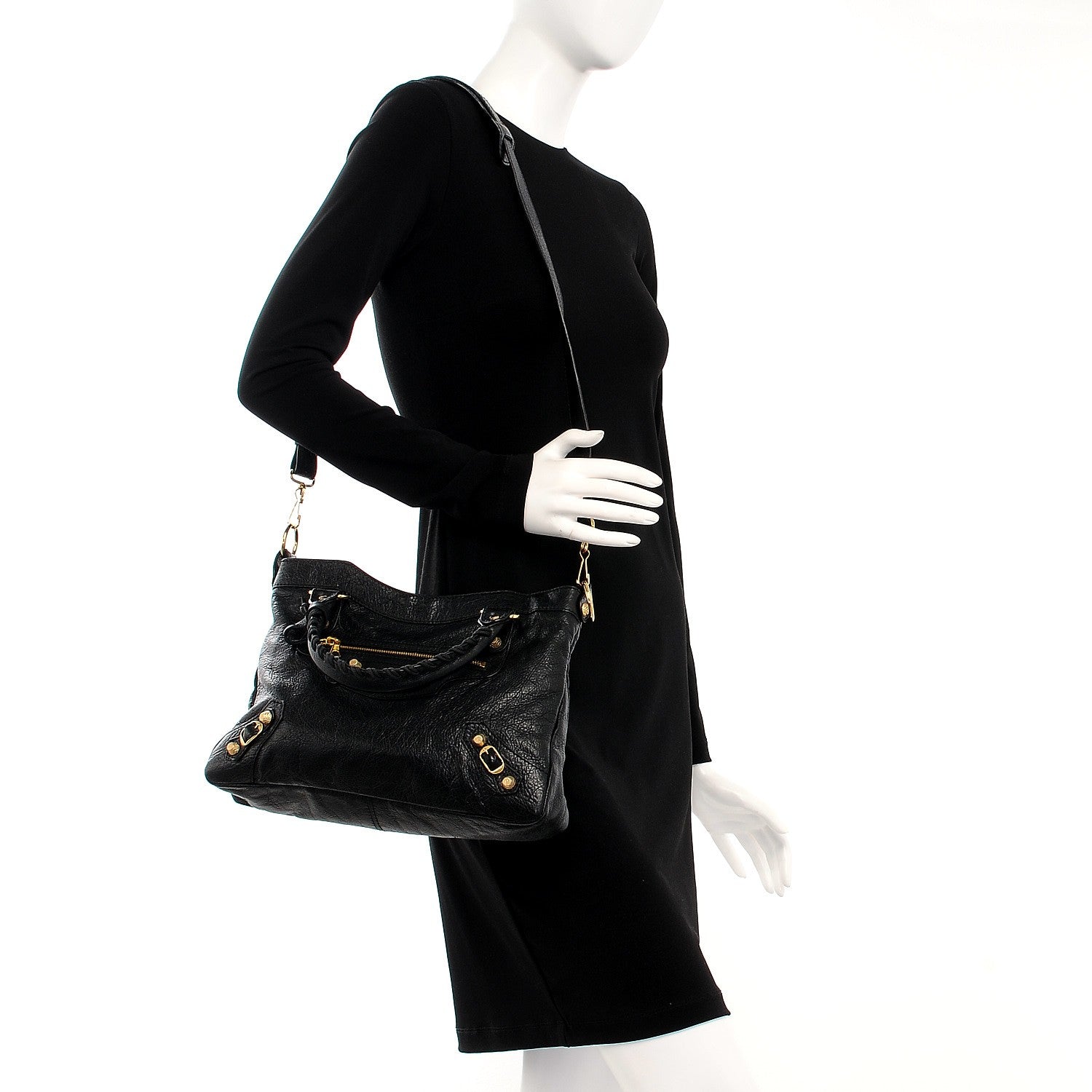 Balenciaga Agneau Giant 12 Gold Hardware Town Black 2 of 8