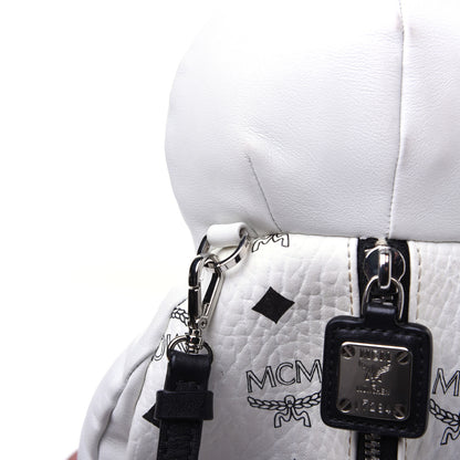 MCM Calfskin Visetos Rabbit Zoo Doll Crossbody White 18 of 20