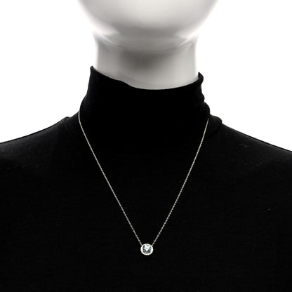 Tiffany Platinum Diamond Aquamarine Soleste Pendant Necklace 2 of 5