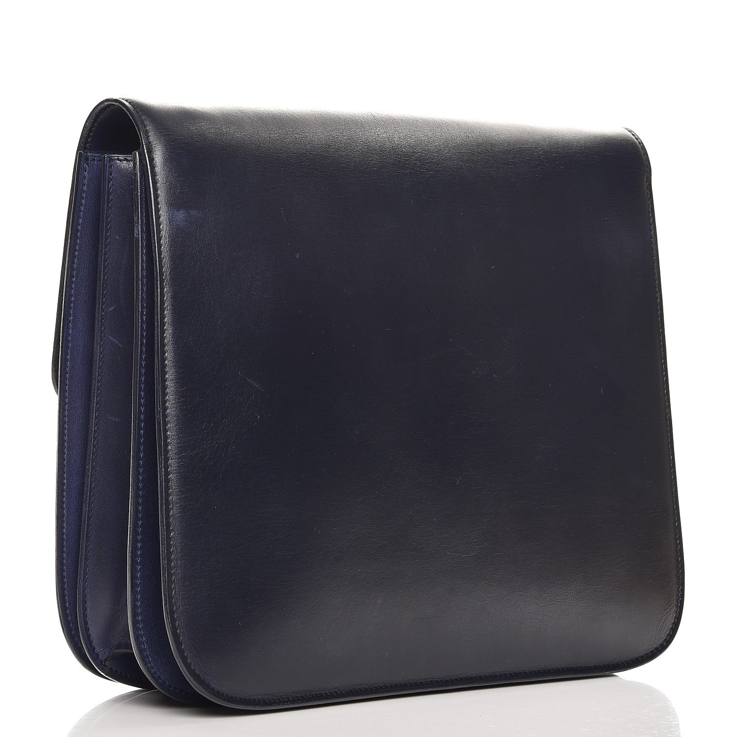 Celine Smooth Calfskin Large Classic Box Flap Bag Navy 3 of 11