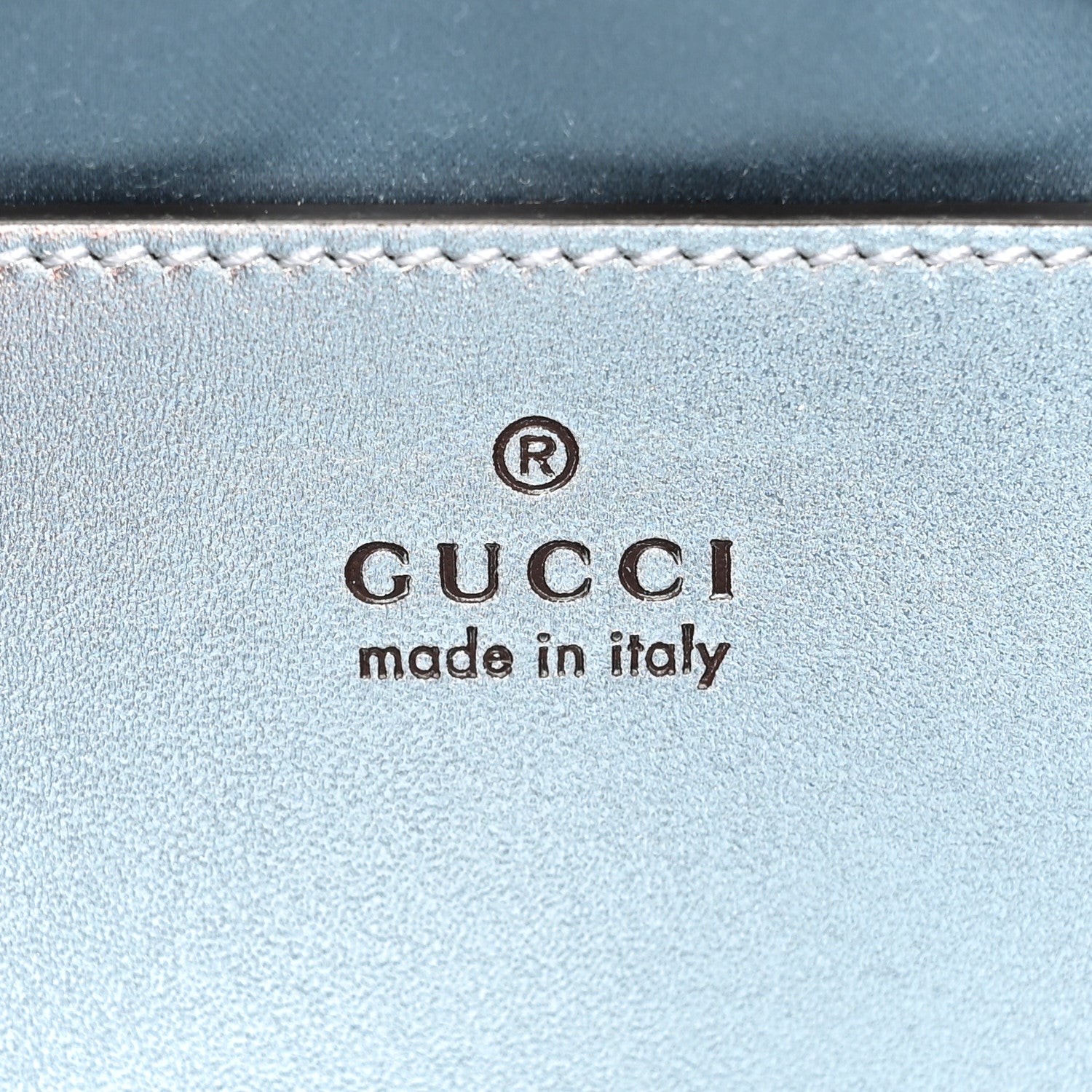 Gucci Iridescent Nappa Chevron Matelasse Small GG Marmont Chain Shoulder Bag Iridescent Snow Light Blue 6 of 9
