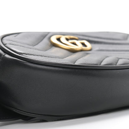 Gucci Calfskin Matelasse GG Marmont Belt Bag 85 34 Black 5 of 10