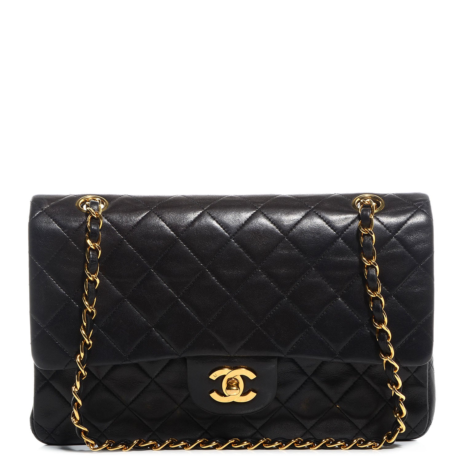 Chanel Lambskin Medium Double Flap Black 1 of 8