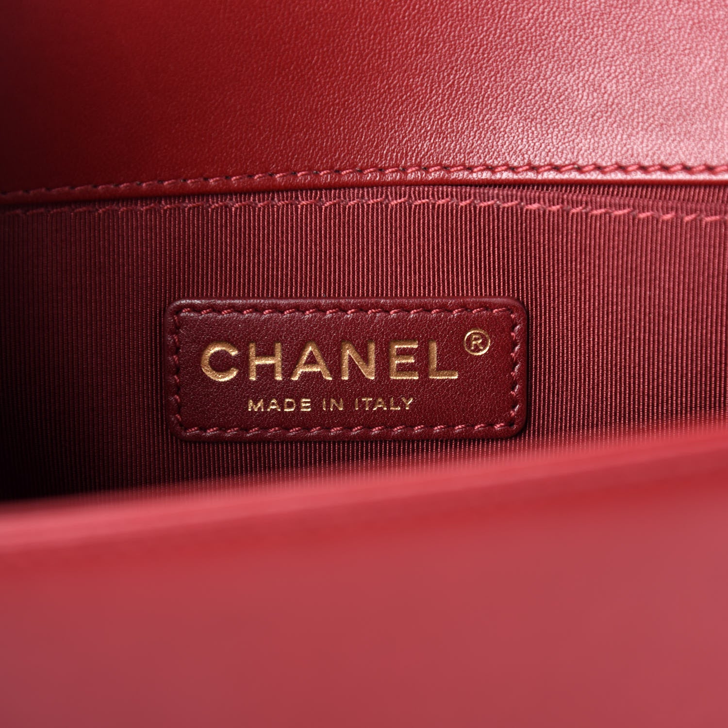 Chanel Lambskin Quilted Small Boy Flap Dark Red 10 of 12