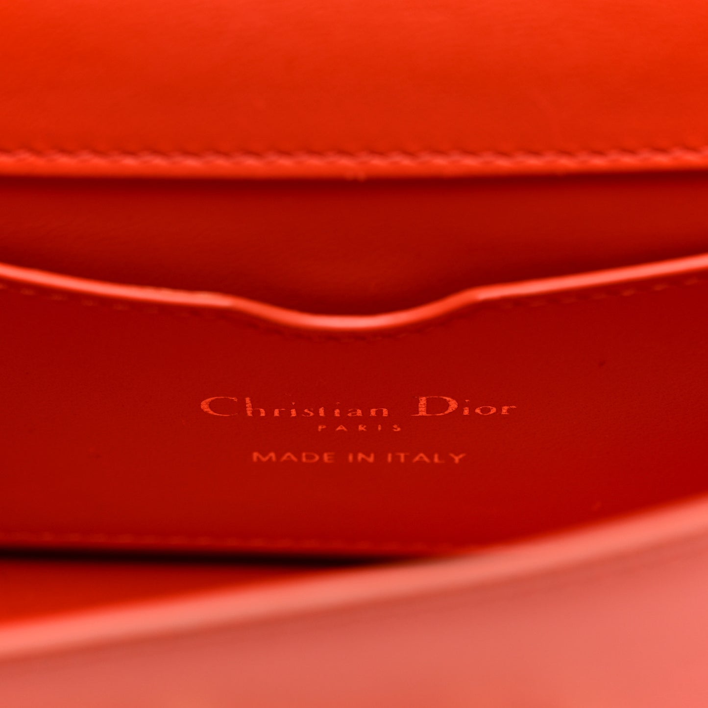 Smooth Calfskin Micro 30 Montaigne Flap Bag Orange