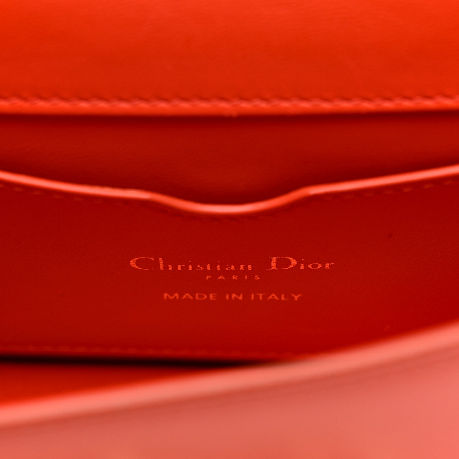 Christian Dior Smooth Calfskin Micro 30 Montaigne Flap Bag Orange 6 of 15