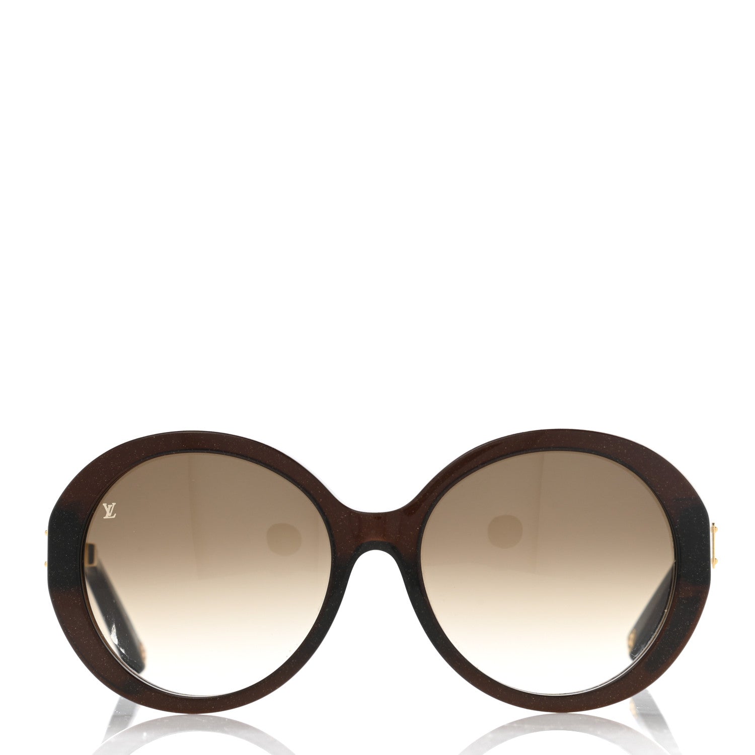 Louis Vuitton Petit Soupcon Rond Sunglasses Z0490W Brown Glitter 2 of 9