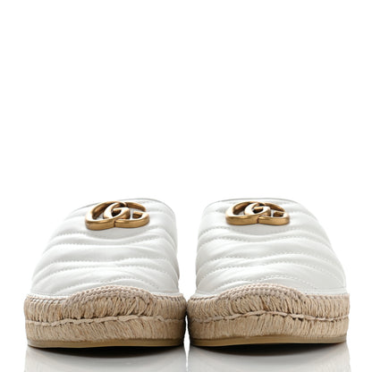 Gucci Nappa Matelasse GG Marmont Espadrille Slippers 39 Great White 2 of 7