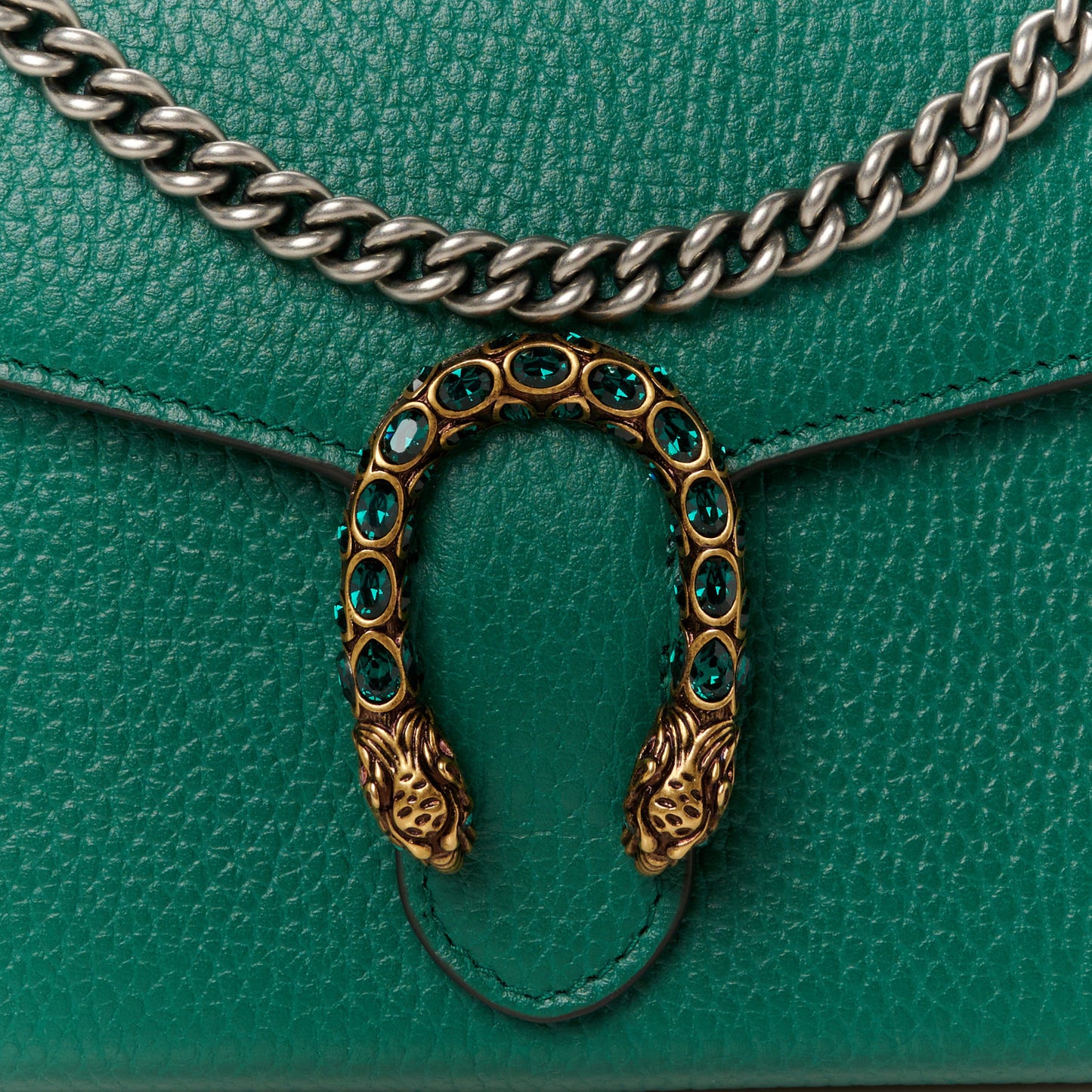 Calfskin Mini Dionysus Chain Wallet Emerald