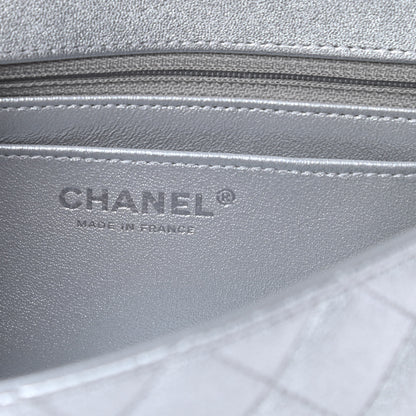 Chanel Metallic Lambskin Quilted Mini Rectangular Flap Silver 6 of 10