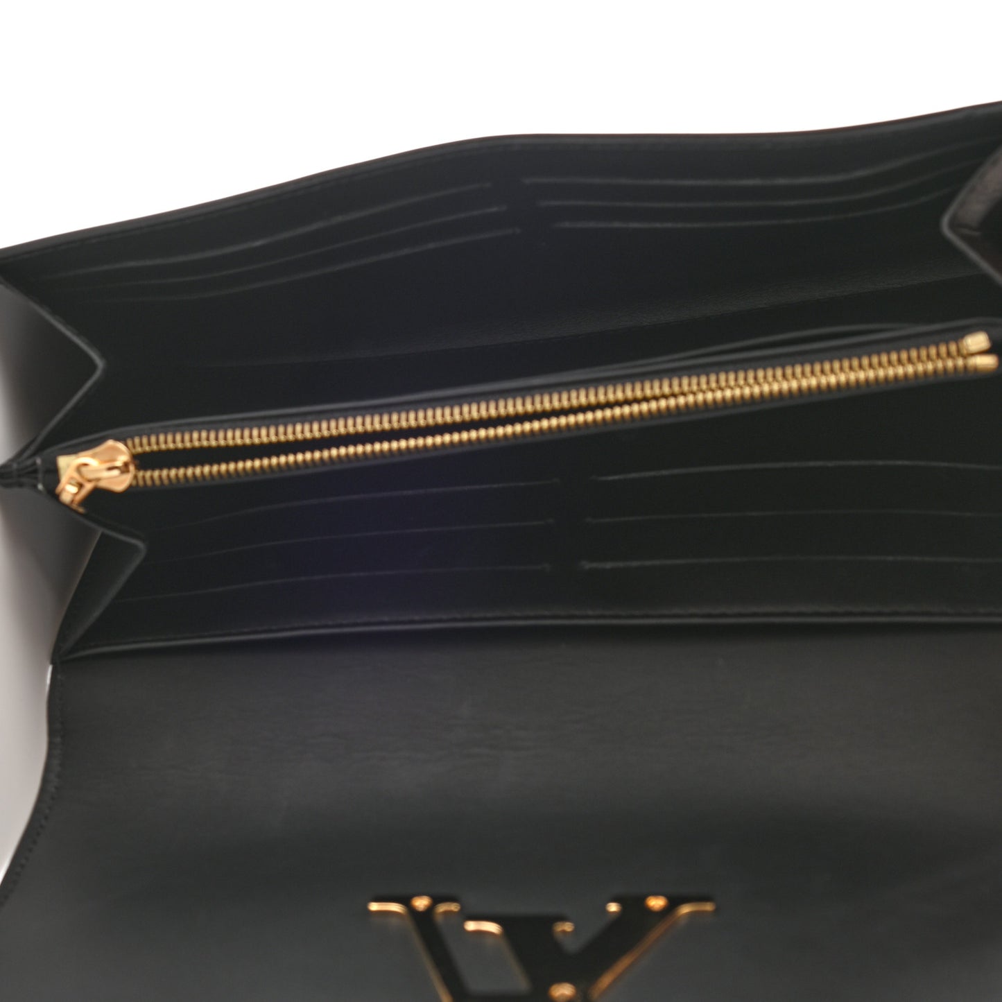 Patent Louise Clutch Black