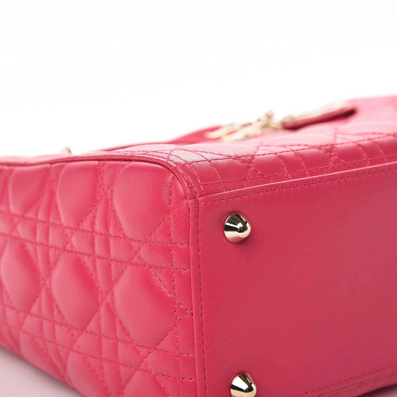 Christian Dior Lambskin Cannage Large Lady Dior Fuchsia 8 of 8