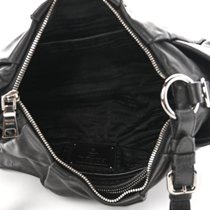 Prada Soft Calf Shoulder Bag Black 5 of 10