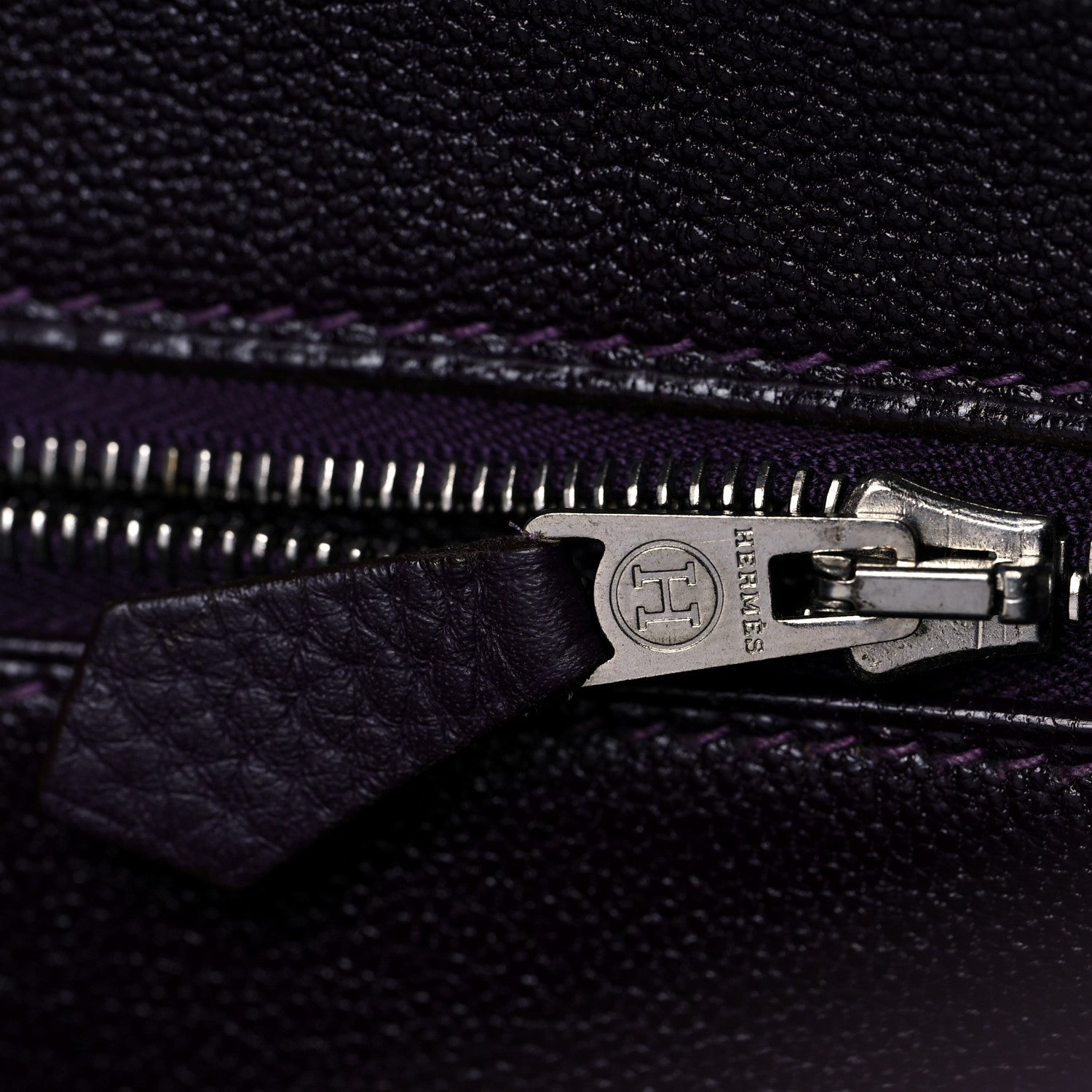 Hermes Taurillon Clemence Birkin 40 Raisin 19 of 46