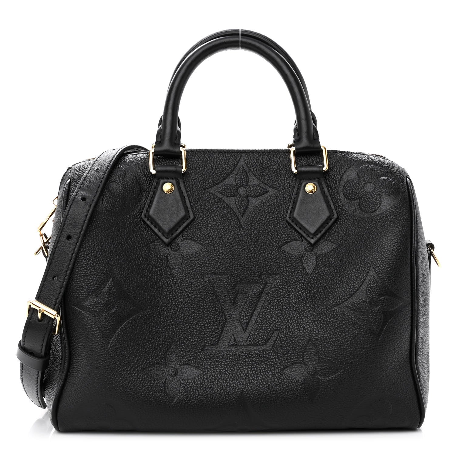 Louis Vuitton Empreinte Monogram Giant Speedy Bandouliere 25 Black 1 of 10