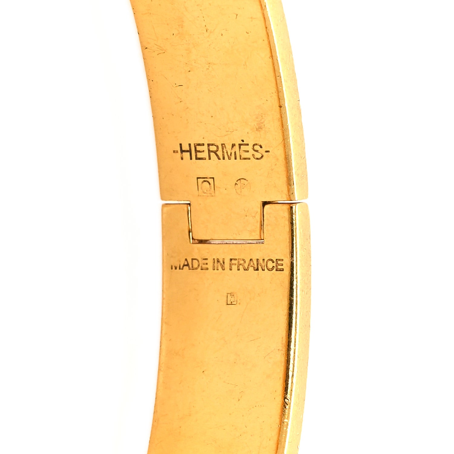 Hermes Enamel Narrow Clic Clac H Bracelet GM Craie 4 of 4