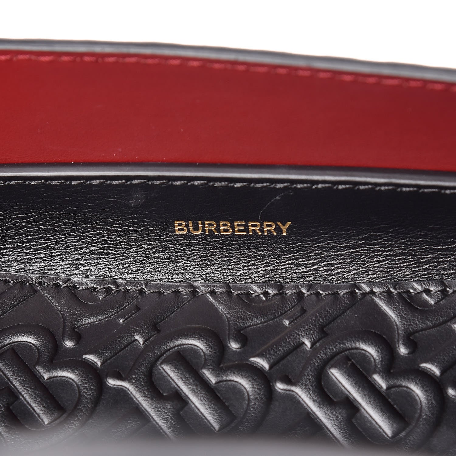 Burberry Calfskin Embossed Monogram Small Belt Bag Black 8 of 10