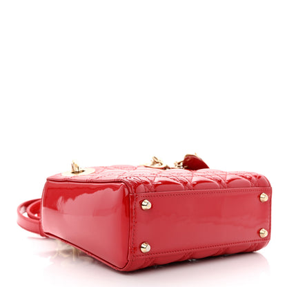 Christian Dior Patent Cannage Mini Lady Dior Red 4 of 10