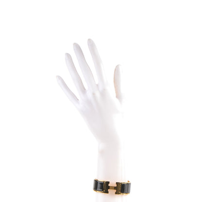 Hermes Enamel Wide Clic Clac H Bracelet PM Black 2 of 4
