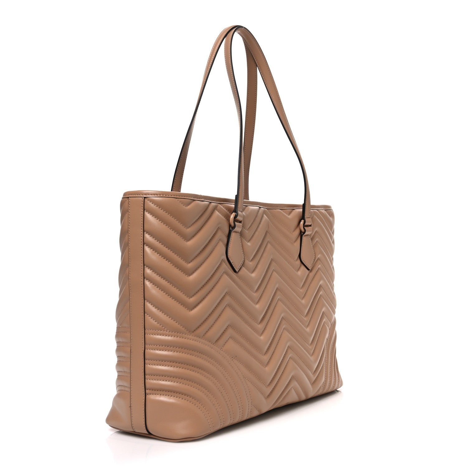 Gucci Calfskin Matelasse Monochrome GG Marmont Large Tote Camelia 3 of 10