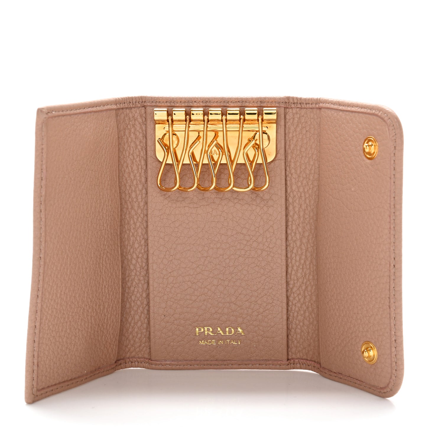 Vitello Grain 6 Key Holder Cipria