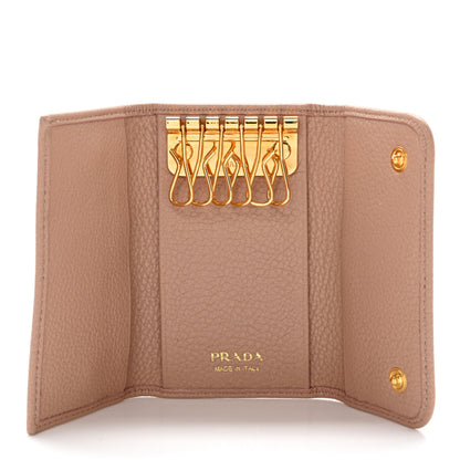 Prada Vitello Grain 6 Key Holder Cipria 5 of 10