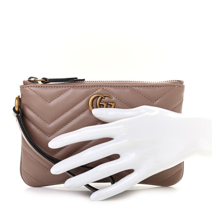 Gucci Calfskin Matelasse GG Marmont Wrist Wallet Porcelain Rose 2 of 7