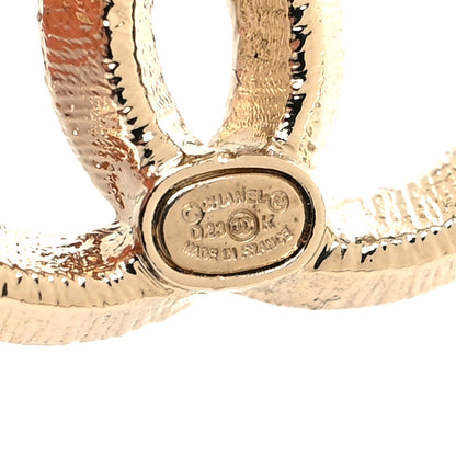 Chanel Crystal CC Earrings Gold 4 of 5