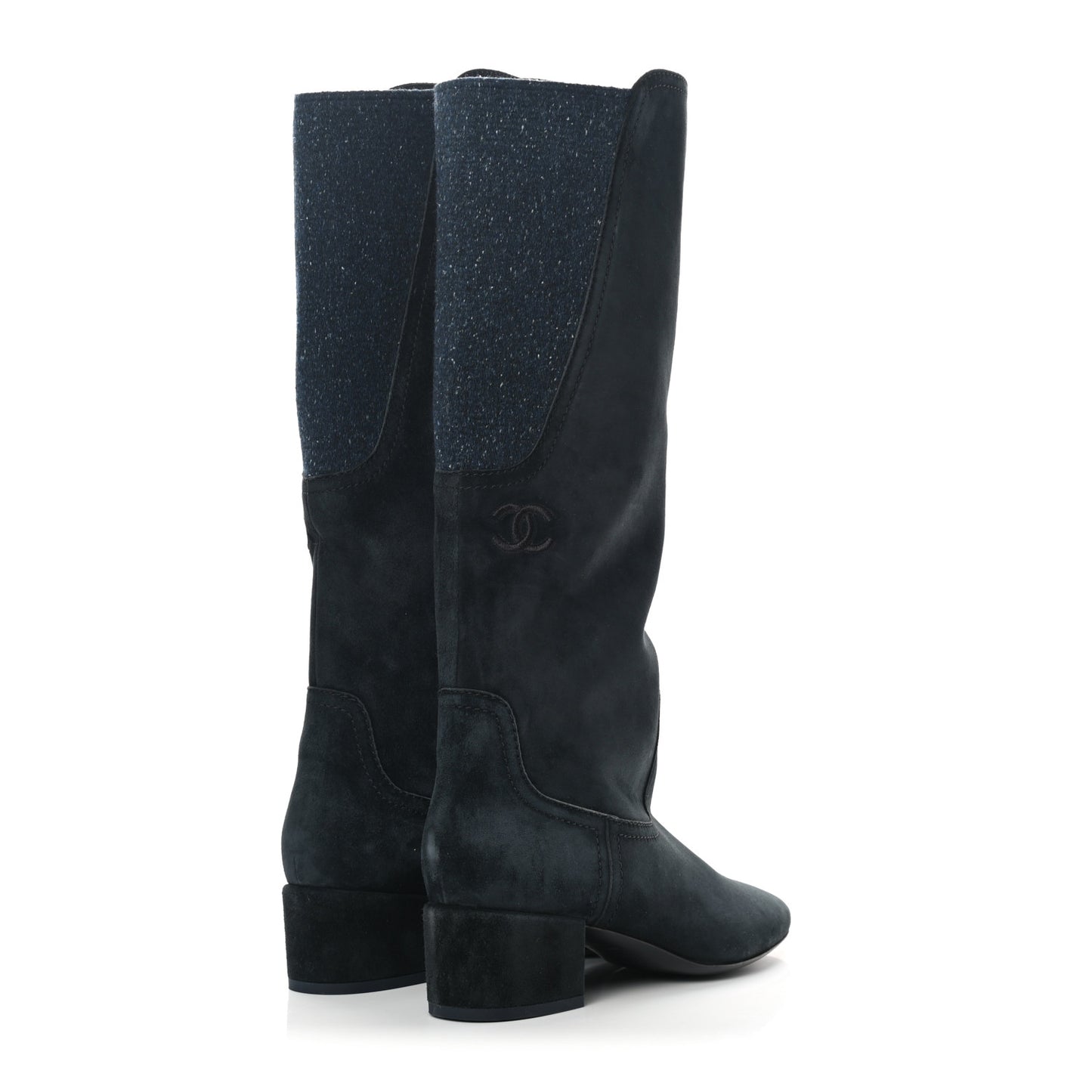 Suede CC Boots 37.5 Navy Blue